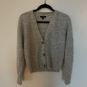 J Crew Grey Cardigan Alpaca